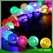 El césped solar decorativo enciende la luz solar al aire libre colorida de la secuencia de la burbuja colorida de 50 LED para la boda de la fiesta de Navidad